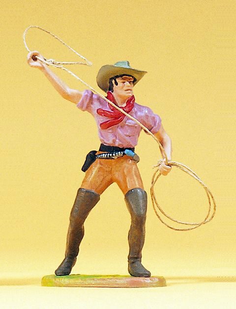 Preiser 54807 Cowboy stehend. Lasso werfend