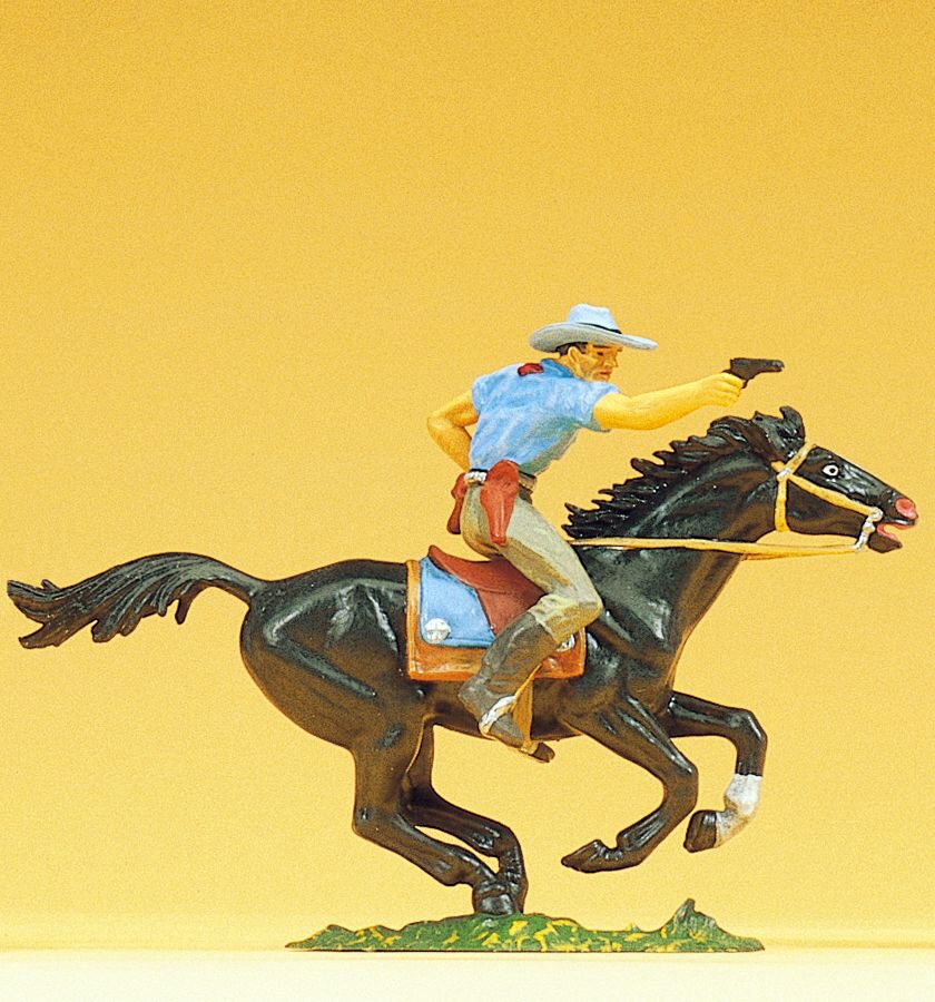 Preiser 54819 Cowboy reitend. mit Revolver
