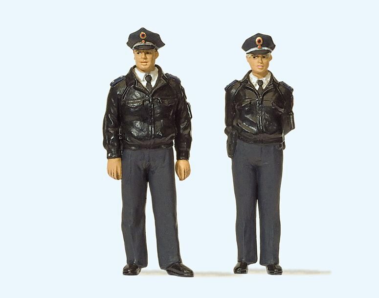 Preiser 63101 Polizisten stehend, blaue Uniform