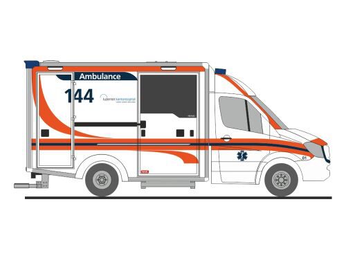 Rietze 76105 WAS Design-RTW 18 Ambulance Kantonsspital Luzern (CH)