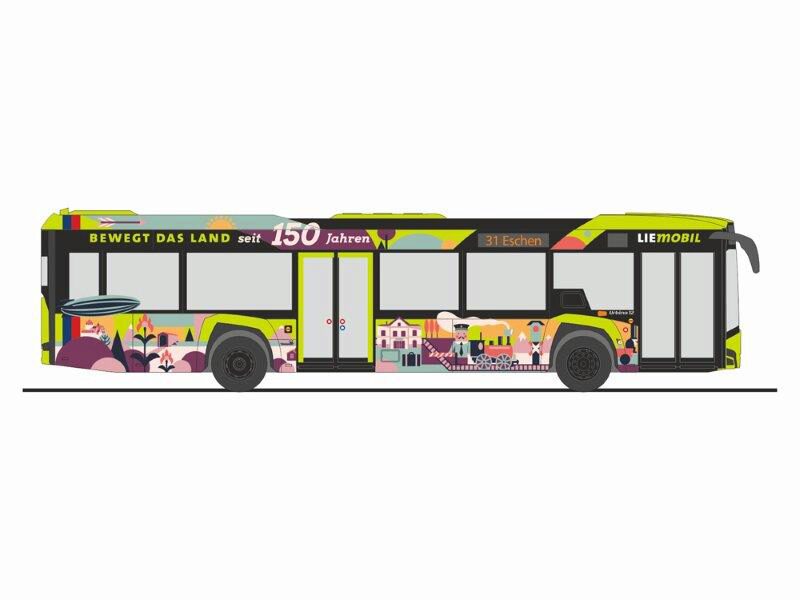 Rietze 77209 Solaris Urbino 12 19 LIEmobil - 100 Jahre Busverkehr (FL)