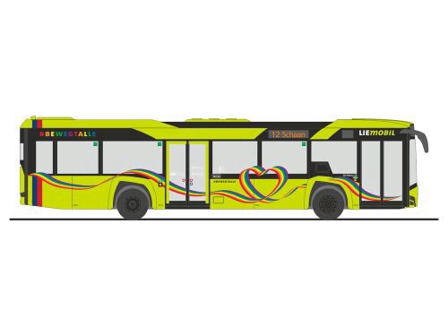 Rietze 77213 Solaris Urbino 12 19 LIEmobil - Regenbogenbus (FL)