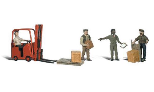 Woodland A2744 O Workers With Forklift