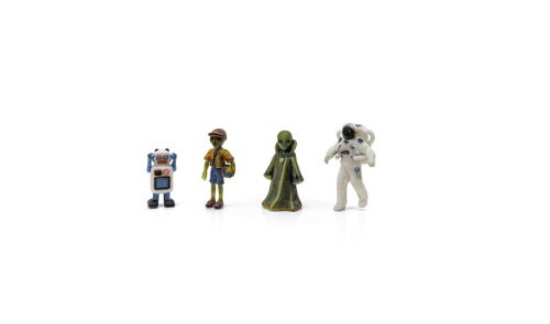 Woodland A2870 N-Science-Fiction-Figuren – 4er-Pack