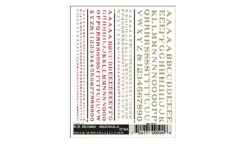 Woodland DT504 Buchstaben & Zahlen, rot & gelb