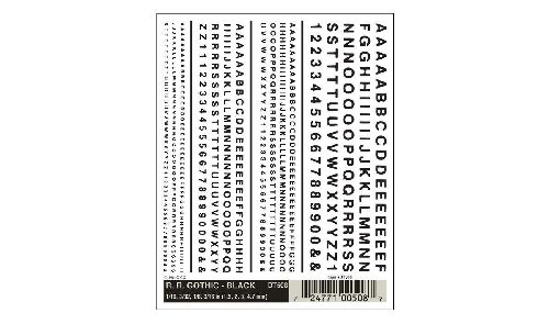 Woodland DT508 Buchstaben & Zahlen, schwarz