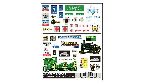 Woodland DT556 Logos sort. & Reklamezeichen