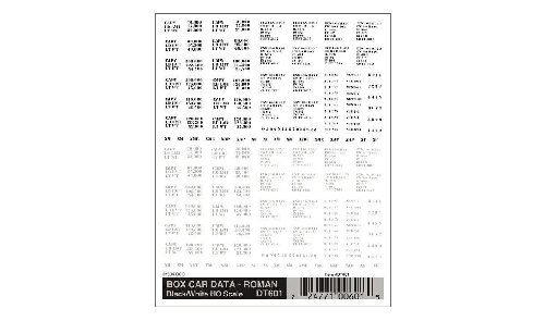 Woodland DT601 Güterwagenbeschriftung, schwarz/weiss H0