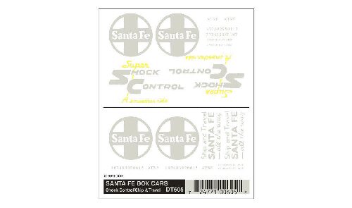 Woodland DT605 Santa Fe Güterwagenbeschriftung H0