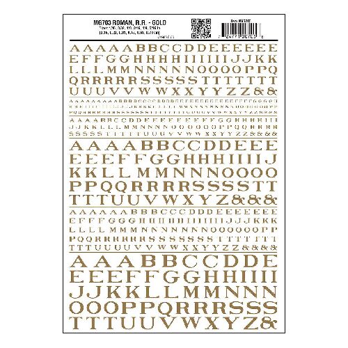 Woodland MG703 Buchstaben, gold