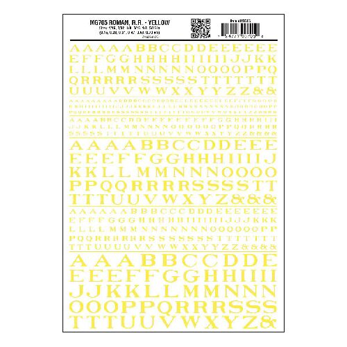 Woodland MG705 Buchstaben, gelb