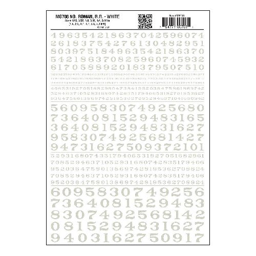 Woodland MG708 Zahlen,weiss