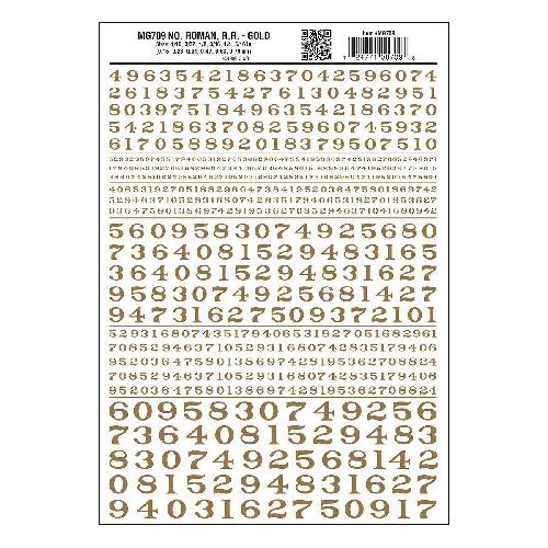 Woodland MG709 Zahlen,  gold