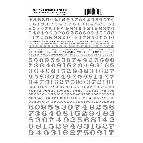 Woodland MG712 Zahlen,  silber
