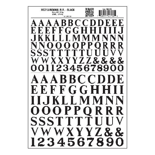 Woodland MG713 Zahlen& Buchstaben, schwarz