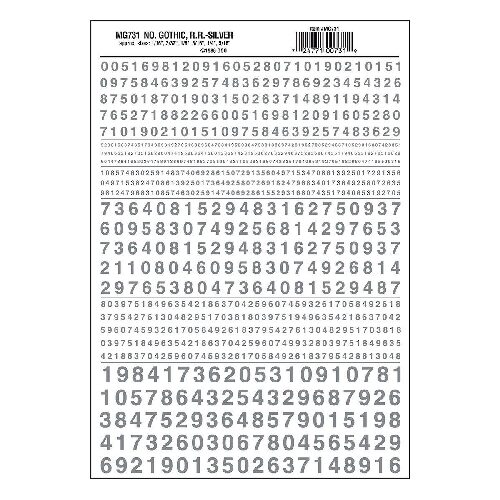Woodland MG731 Zahlen, silber