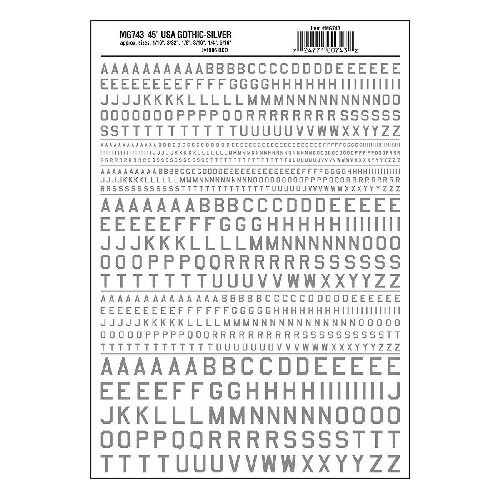 Woodland MG743 Buchstaben, amerikanischer Typ, siilber