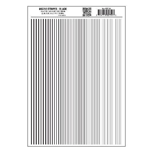 Woodland MG759 Streifen, schwarz