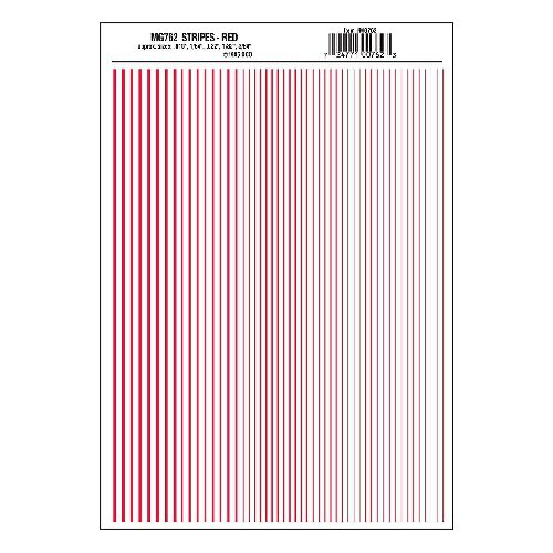 Woodland MG762 Streifen, rot