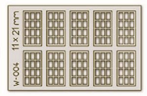 Proses PW-004 10 Stk. Sprossenfenster 12-Scheiben, LC H0
